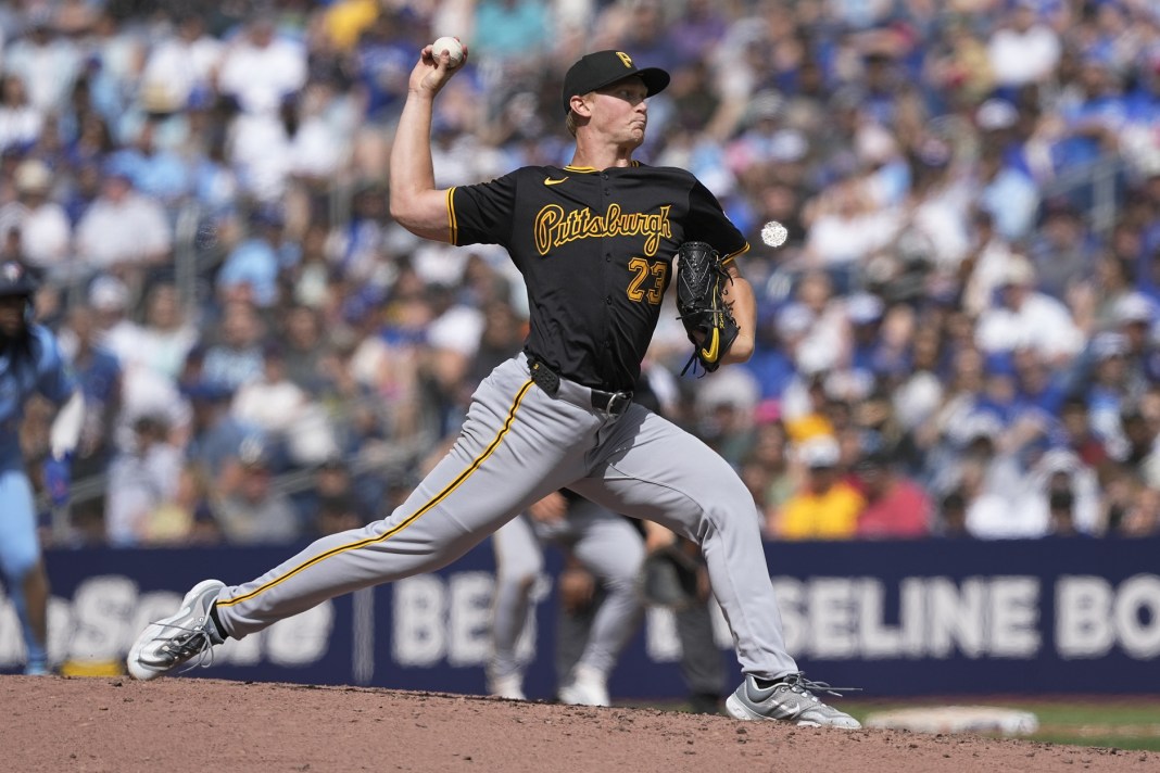 Pittsburgh Pirates starter Mitch Keller throws a pitch against the Toronto Blue Jays.