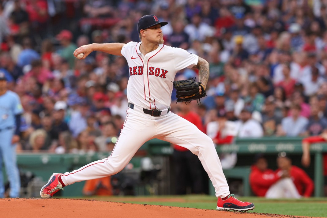 tanner houck throws a pitch for the red sox