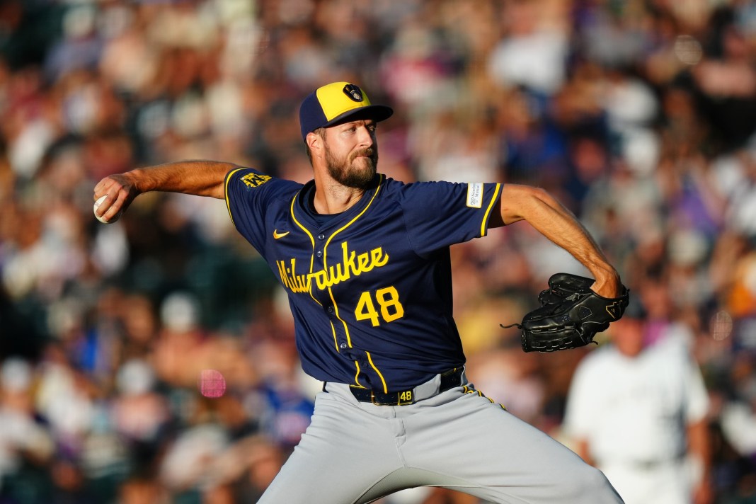 colin rea throws a pitch for the milwaukee brewers