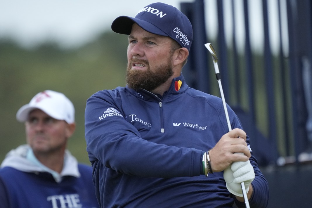 Shane Lowry looks at his shot at The Open.