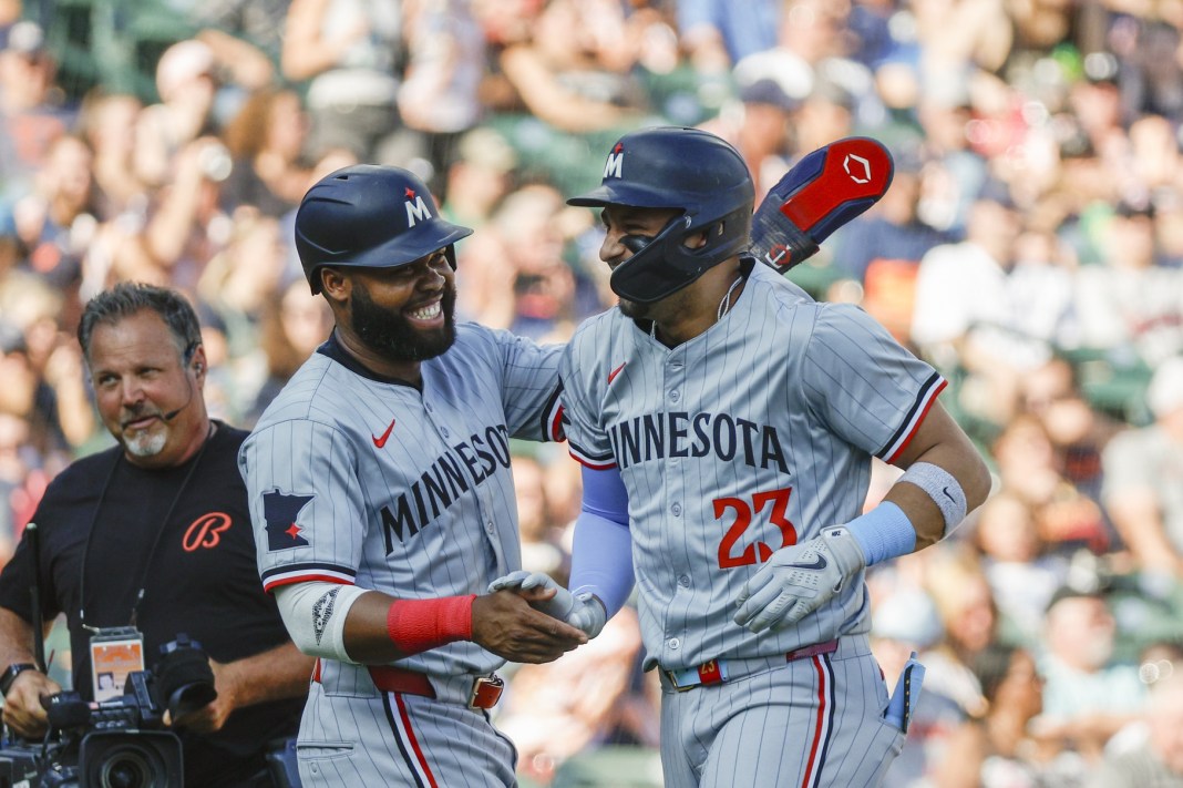 royce lewis hits a home run for the minnesota twins