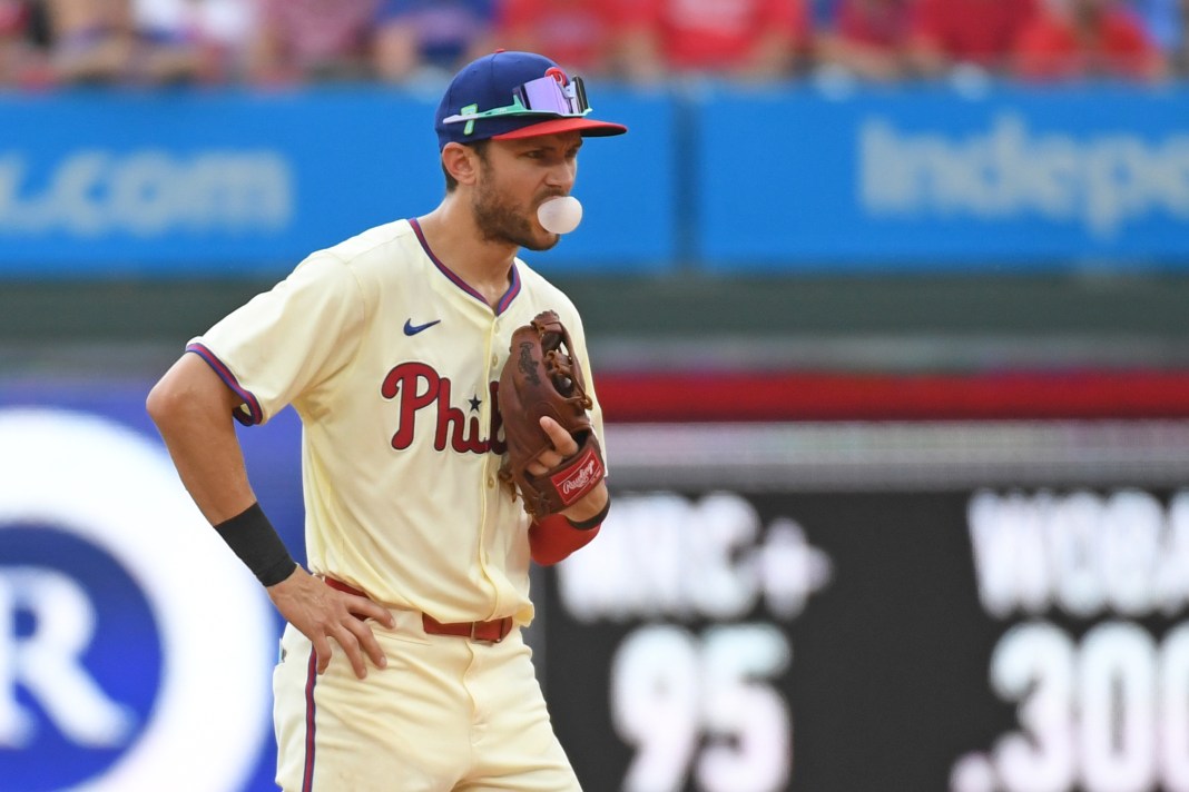 Philadelphia Phillies shortstop Trea Turner (7) during the sixth inning against the Washington Nationals at Citizens Bank Park