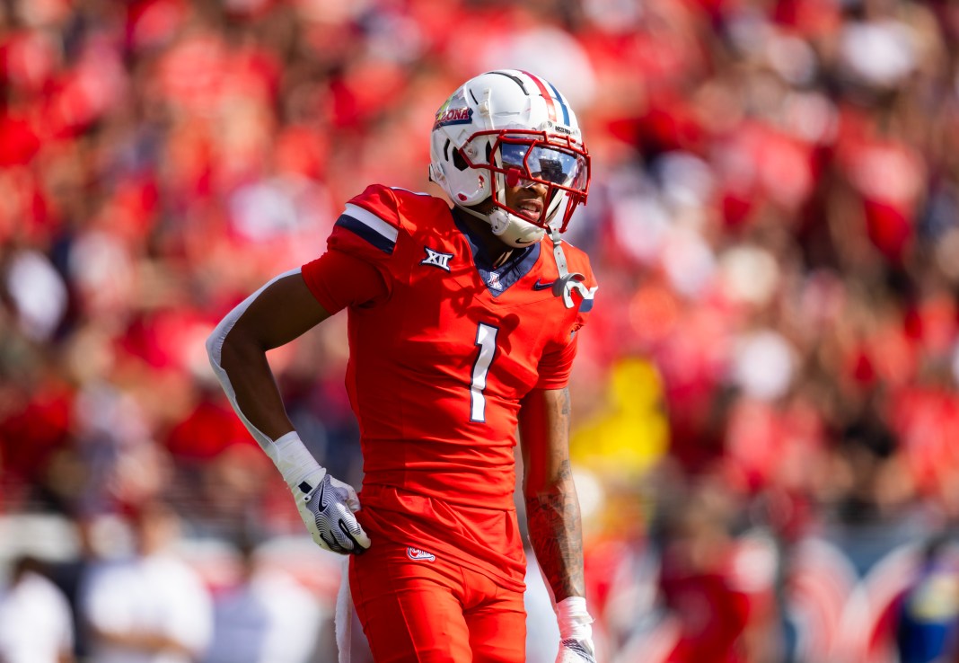 Arizona Wildcats cornerback Tacario Davis (1) against the Colorado Buffalos