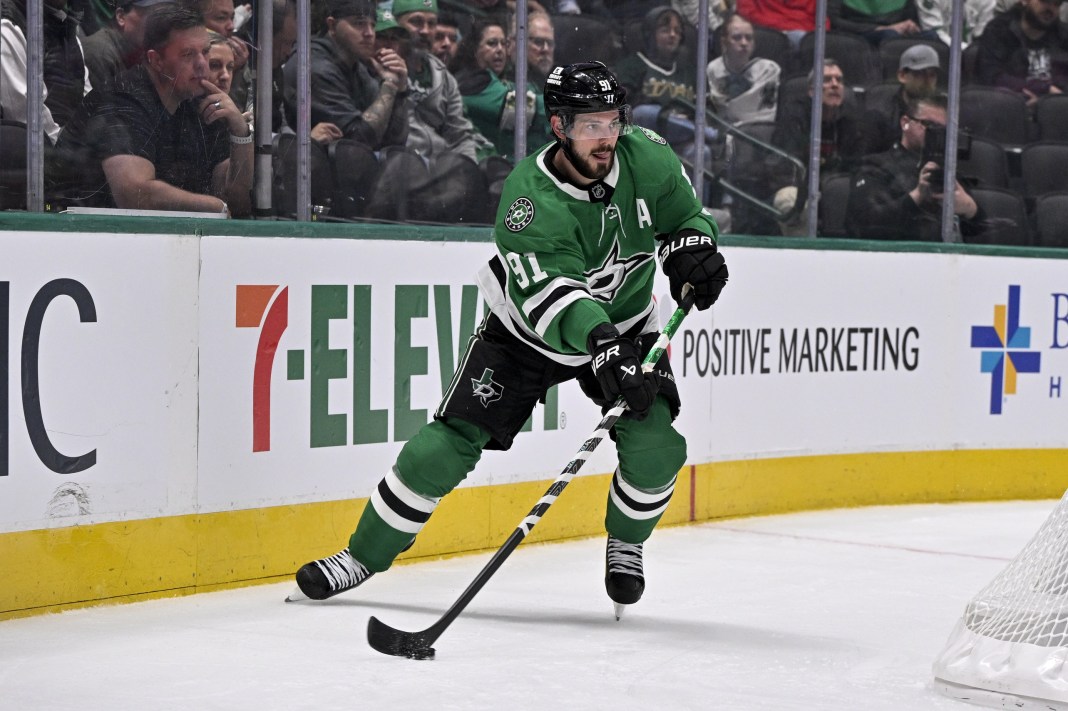 Dallas Stars center Tyler Seguin in action during the game between the Dallas Stars and the Chicago Blackhawks