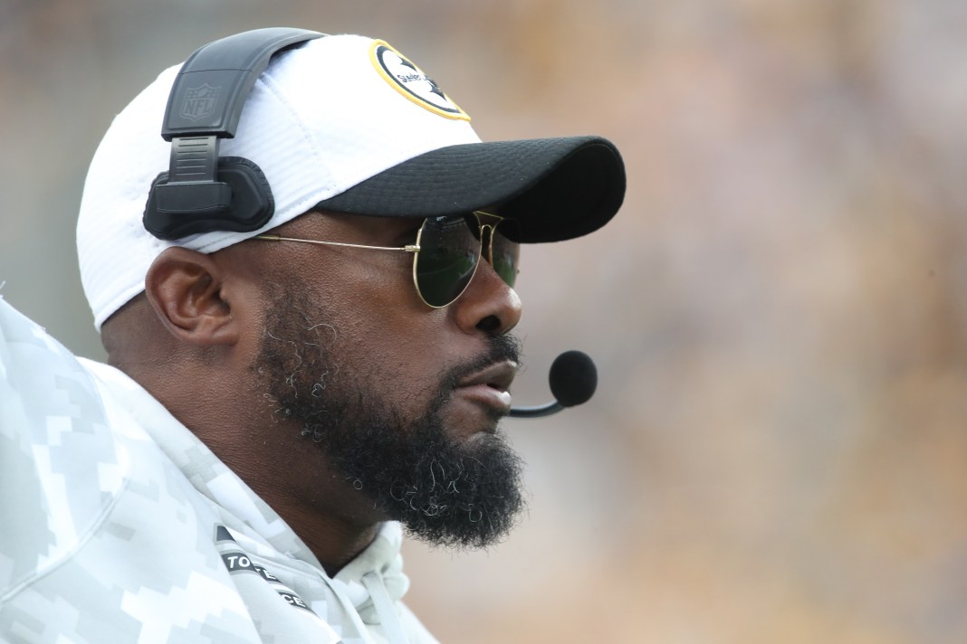 Steelers head coach Mike Tomlin looks on against the Ravens in Week 11 of the 2024 NFL season.