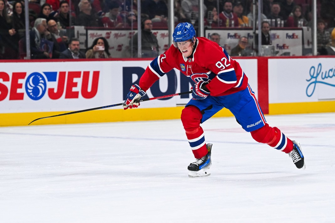 Montreal Canadiens right wing Patrik Laine skates against the Nashville Predators