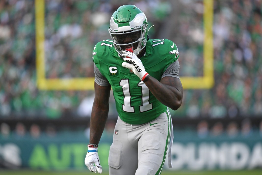 Philadelphia Eagles wide receiver A.J. Brown (11) in action against the Dallas Cowboys at Lincoln Financial Field on December 29, 2024