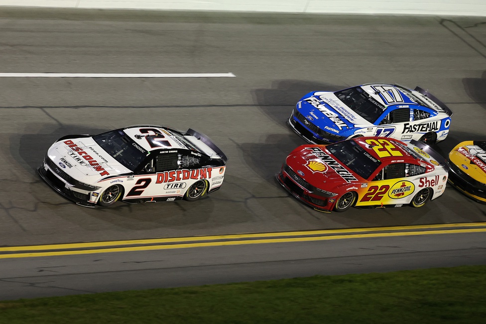 NASCAR Cup Series driver Austin Cindric (2) during Duel 2 at Daytona International Speedway on February 13, 2025.